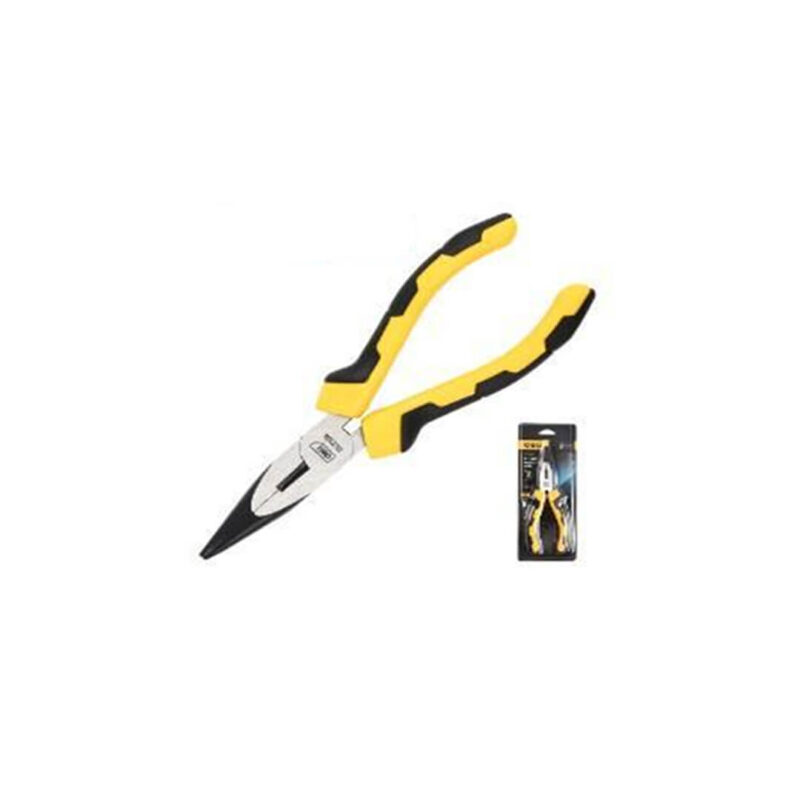 Pinza punta larga 6" amarillo/negro